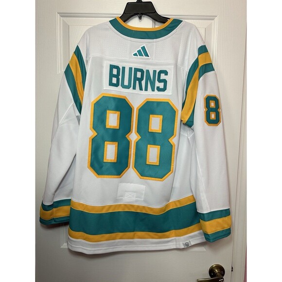Size 52 Brent Burns #88 San Jose Sharks NHL Adidas Reverse Retro 2.0 Jersey NEW - Picture 2 of 3